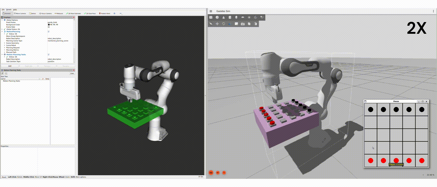 GIF showing a sequence of motions for a pair of human and AI moves.